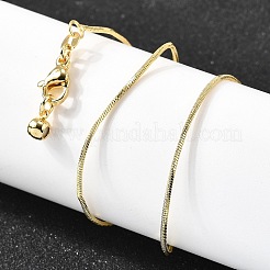 Collares deslizantes ajustables con cadena de serpiente redonda de latón de 1 mm&nbsp;X-NJEW-M108-29G