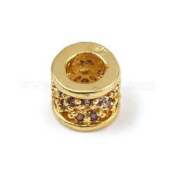 Стойка колонны покрытие латунь кубический цирконий европейские бусины&nbsp;KK-L236-11G