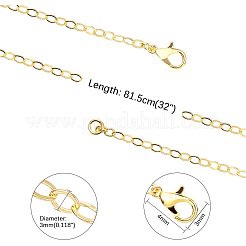 Латунь кабель цепи материалы для ожерлеья MAK-PH0004-14