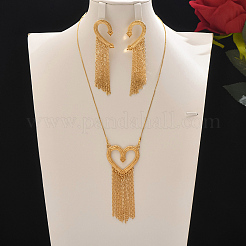 Элегантный комплект украшений с кисточками из цинкового сплава в форме сердца для женщин HX7925