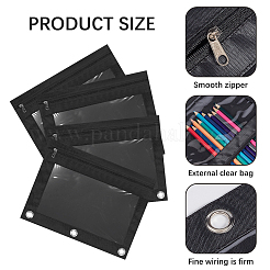 Ткань Оксфорд с легкосплавными пеналами для папки с 3 кольцом AJEW-CP0008-02B