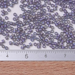 MIYUKIデリカビーズ  シリンダー  日本製シードビーズ  11/0  （db0870)マット透明ライトアメジストab  1.3x1.6mm  穴：0.8mm  約2000PCS /ボトル  10 G /ボトル&nbsp;SEED-JP0008-DB0870