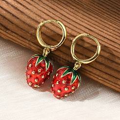 Латунные серьги обруча EJEW-S251-04A-G