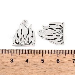 Пламени подвески сплава тибетский стиль&nbsp;LS-X-TIBEP-S295-40AS-RS