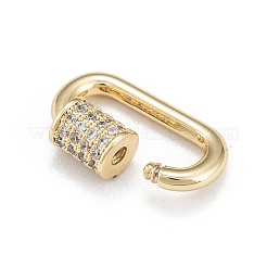 Charmes de verrouillage de mousqueton à vis de zircone cubique micro pave&nbsp;LS-ZIRC-G160-22G