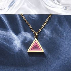 Collares colgantes geométricos de acero inoxidable 304 para mujer&nbsp;NJEW-M106-02C-G