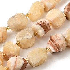 Нити бусин из необработанного натурального желтого нефрита G-Z087-B22