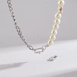 スターリングシルバースプリングリング留め金2個925個  オーバル  銀  13x8x2mm&nbsp;FIND-PH0023-42
