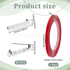 Прямоугольные броши из нержавеющей стали&nbsp;JEWB-GA0001-32