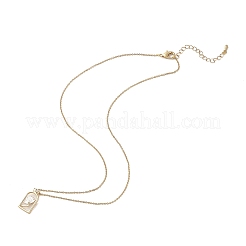 Арка с цветком латунные эмалевые подвески ожерелья&nbsp;LS-NJEW-H051-06G