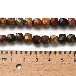 Нити бусин из натуральной полихромной яшмы/красной яшмы пикассо G-H078-C19-01