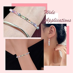 1080 шт. 9-х цветные гальванизированные прозрачные стеклянные бусины&nbsp;GLAA-CJ0002-84