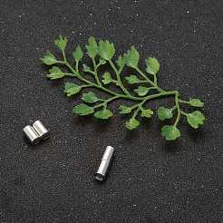 変色しにくい304ステンレススチールのマグネット留め具と接着端  ステンレス鋼色  16x5mm  穴：4mm&nbsp;STAS-I026-03