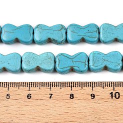 Синтетических нитей бирюзовые бусы&nbsp;UNKW-T001-02A