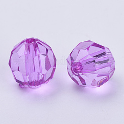 Perles en acrylique transparente&nbsp;TACR-Q257-6mm-V48