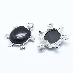 Естественный обсидиановый кулон&nbsp;G-G759-B16