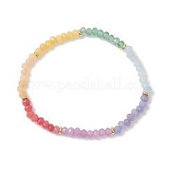 Браслеты-рондель из натуральных малайзийских нефритов&nbsp;BJEW-JB13043