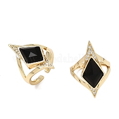 Bagues de manchette en laiton micro pavé de zircone cubique pour femmes&nbsp;GG-CBA7610-11G-06
