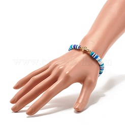 Polymer-Ton-Heishi-Perlen-Stretch-Armband für Frauen&nbsp;BJEW-JB07207-01