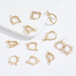 20 шт. 5 стиля латунная фурнитура для сережек-колец KK-HY0003-47