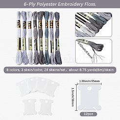 6-слойная полиэфирная нить для вышивания OCOR-CY0002-03A-06
