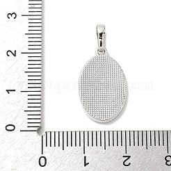 Pendenti in conchiglia bianca naturale con pavé in ottone&nbsp;KK-S522-07C-P