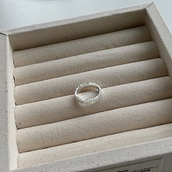 925 серебряное кольцо на палец с рисунком рыбьей чешуи RJEW-Q814-13S