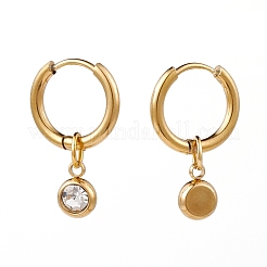 Серьги-кольца Huggie Hoop из нержавеющей стали 304 EJEW-JE04449-01