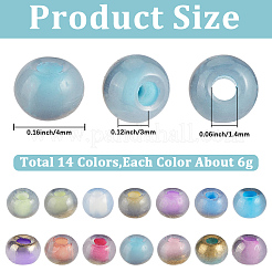 84g 14 Farben Glas Saatperlen&nbsp;GLAA-SC0003-35