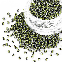 12/0 Glass Seed Beads, Green Yellow, 2mm, hole: 0.8mm