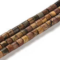 Fili di perline di picasso pietra naturale / picasso, colonna, 4x4mm, Foro: 0.9 mm, circa 100pcs/filo, 15.94 pollice (40.5 cm)