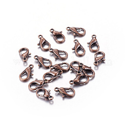 Zinc Alloy Lobster Claw Clasps, Parrot Trigger Clasps, Cadmium Free & Lead Free, Red Copper, 21x12mm, Hole: 2mm