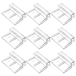 Olycraft Aquarium Fish Tank Acrylic Clips Glass Cover Support Holders, Clear, 54x42x18mm, 24pcs