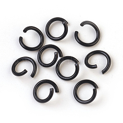 Anellini di Ferro, anelli di salto aperti, nero, 17 gauge, 8~8.5x1.2mm, diametro interno: 5~6mm
