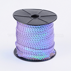 Kunststoff paillette / pailletten kettenrollen, AB Farbe, Lavendel, 6 mm