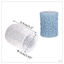 Pillar DIY Silicone Candle Molds, for Scented Candle Making, Plum Blossom, 7.5x8.9cm