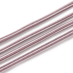 Cuerda elástica de dos tonos, con exterior de nylon y el caucho en el interior, marrón rosado, 2mm, aproximamente 100 yardas / paquete