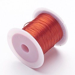 Flat Elastic Crystal String, Elastic Beading Thread, for Stretch Bracelet Making, Red, 1mm, about 10.93 yards(10m)/roll