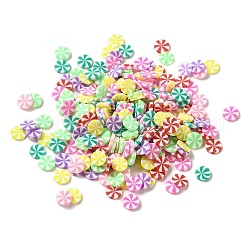 Manuell Polymer Ton Perlen, Flachrund, Mischfarbe, 5x0.7~1 mm, 50000 Stück / 1000 g