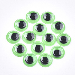 Self Adhesive Colors Wiggle Googly Eyes Cabochons, DIY Scrapbooking Crafts Toy Accessories, Light Green, 10x3mm