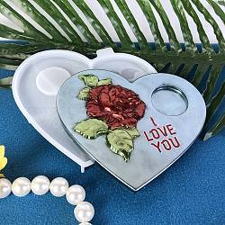 Herzförmige Silikonformen für Teelichthalter und Rosen, für die Kerzenherstellung, Herz, 13.9x17.5x4.1x1.1 cm