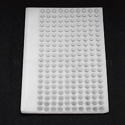 Tableros de contador de abalorios de plástico, para contar 12mm 200 cuentas, Rectángulo, blanco, 26.8x17.4x0.9 cm, tamaño del grano: 12 mm