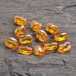 Perlien cristallo austriaco, 5051, passioni cristallo, mini ovale sfaccettato, 292 _sunflower, 10x8mm, Foro: 1 mm