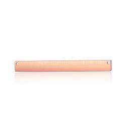 201 звено из нержавеющей стали, прямоугольные, розовое золото , 30x5x1.5 мм, отверстие : 1.2 мм