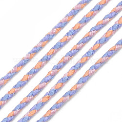 Polyester Braided Cords, Lilac, 2mm, about 100yard/bundle(91.44m/bundle)