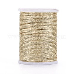 Polyester Metallic Thread, Wheat, 1mm, about 7.65 yards(7m)/roll
