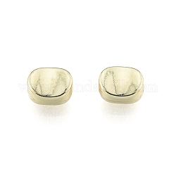 Legierung Tibetische Perlen, cadmiumfrei und bleifrei, Oval, Licht Gold, 7x6x3.5 mm, Bohrung: 1.6 mm