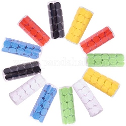 Nbeads nylon cintas mágicas, Adhesivas de gancho y bucle cintas, plano y redondo, color mezclado, 20mm, 100 sets / color, 600sets