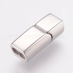 304 Magnetverschluss aus Edelstahl mit Klebeenden, Edelstahl Farbe, 20x8x6.5 mm, Bohrung: 3x6 mm