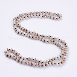 Braccialetti multiuso perline / bracciali avvolgenti in netstone naturale, tre-quattro anelli di braccialetti, abaco, 37.4 pollice (95 cm)